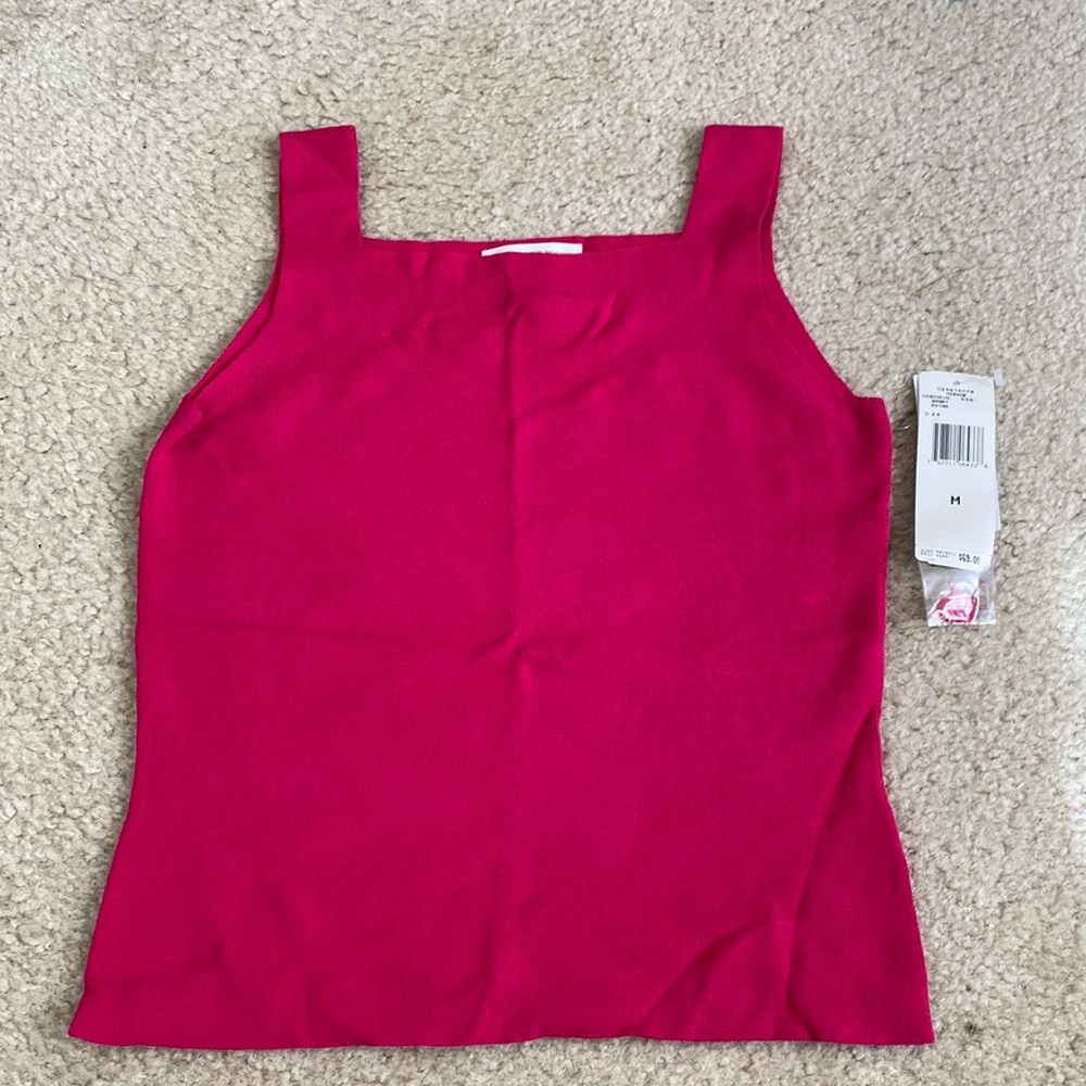 Jones New York hibiscus pink camisole tank top NWT